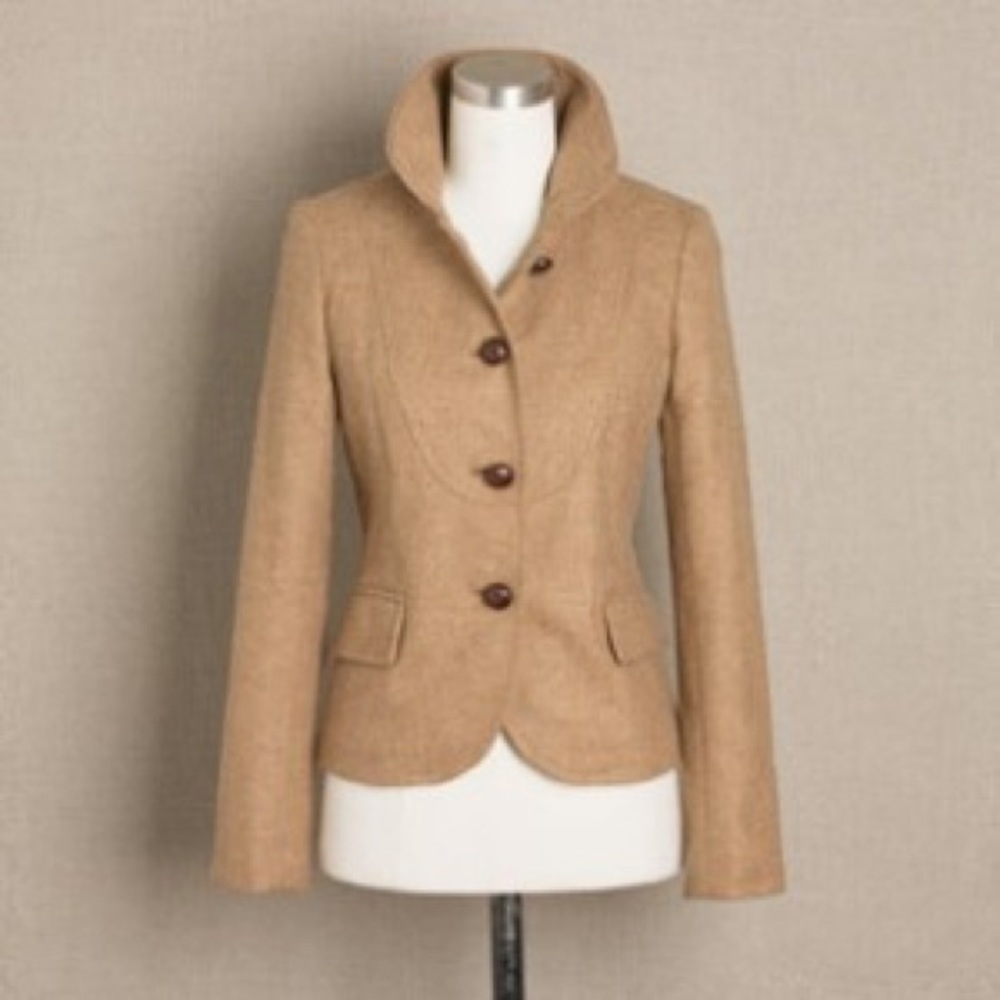 J. Crew Bella Jacket - camel, size 0